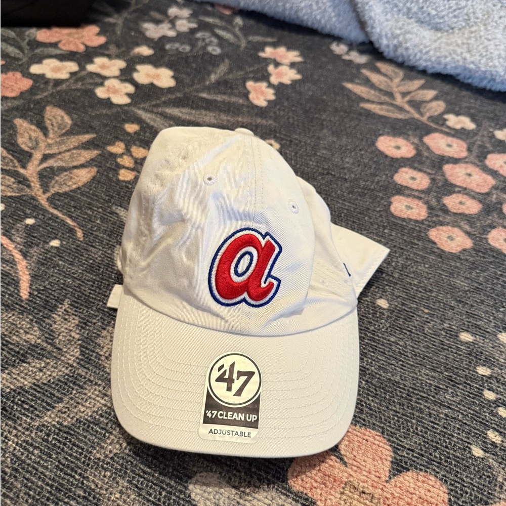 47 White Baseball Hat Classic Curved Brim